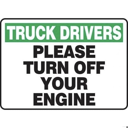 Accuform TRUCK DRIVERS SAFETY SIGN PLEASE TURN MTKC902XV